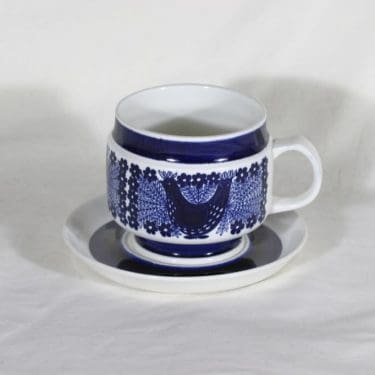 Arabia Sinilintu muki, 50 cl, suunnittelija Raija Uosikkinen, 50 cl, käsinmaalattu