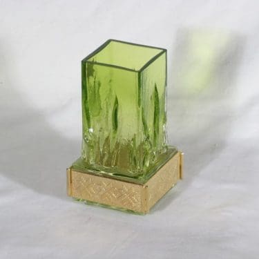 Kumela maljakko, signeerattu, suunnittelija Eino Vänni, signeerattu, kullattu vanne