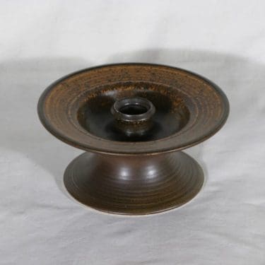 Arabia AJ kynttilänjalka, käsinmaalattu, suunnittelija Anja Jaatinen-Winqvist, käsinmaalattu, signeerattu