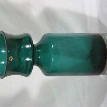 Riihimäen lasi Ruusu maljakko, vihreä, suunnittelija Tamara Aladin, massiivinen