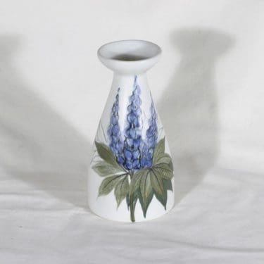 Arabia Kukka maljakko, käsinmaalattu, suunnittelija Hilkka-Liisa Ahola, käsinmaalattu, signeerattu