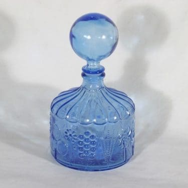 Nuutajärvi Flora koristepullo, sininen, suunnittelija Oiva Toikka,