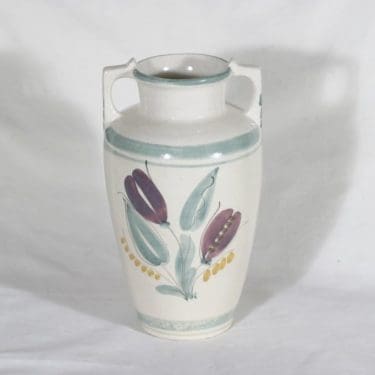 Kupittaan savi 342 maljakko, käsinmaalattu, suunnittelija Väinö Aaltonen, käsinmaalattu, signeerattu