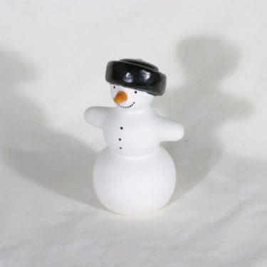 Arabia Lumiukko figuuri, käsinmaalattu, suunnittelija Inkeri Leivo, käsinmaalattu, signeerattu