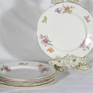 Arabia Kesäkukka lautaset, matala, 8 kpl, suunnittelija , matala, siirtokuva