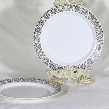 Arabia Kekri lautaset, matala, 2 kpl, suunnittelija Raija Uosikkinen, matala, painokoriste