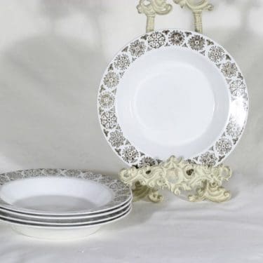 Arabia Kekri lautaset, syvä, 5 kpl, suunnittelija , syvä, painokoriste