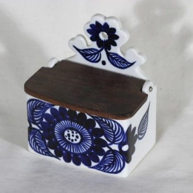 Arabia Köökki suola-astia, käsinmaalattu, suunnittelija Gunvor Olin-Grönqvist, käsinmaalattu, signeerattu