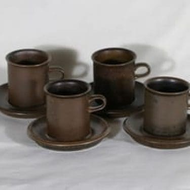 Arabia Ruska kahvikupit, 31 cl, 4 kpl, suunnittelija Ulla Procope, 31 cl