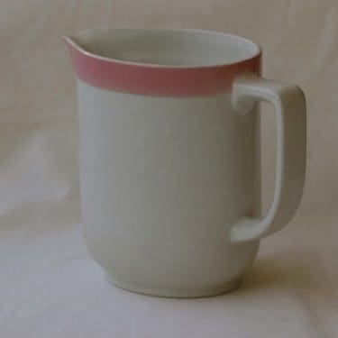 Arabia Punavalko kaadin, 2 l, suunnittelija Kurt Ekholm, 2 l, raitakoriste