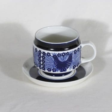 Arabia Sinilintu muki, 50 cl, suunnittelija Raija Uosikkinen, 50 cl, käsinmaalattu