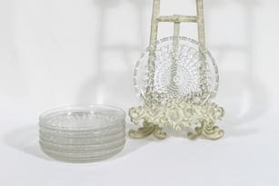 Nuutajärvi saucers, clear, 6 pcs