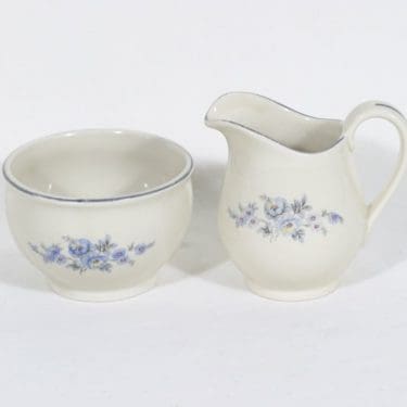 Arabia EF sokerikko ja kermakko, kukkakuvio, suunnittelija , kukkakuvio, siirtokuva