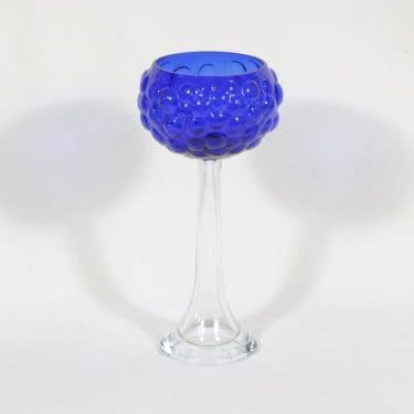 Kumela 5012-250 jalallinen malja, sininen, suunnittelija Kaj Blomqvist,