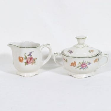 Arabia Kesäkukka sokerikko ja kermakko, suunnittelija , siirtokuva