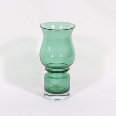 Riihimäen lasi Tulppaani maljakko, vihreä, suunnittelija ,