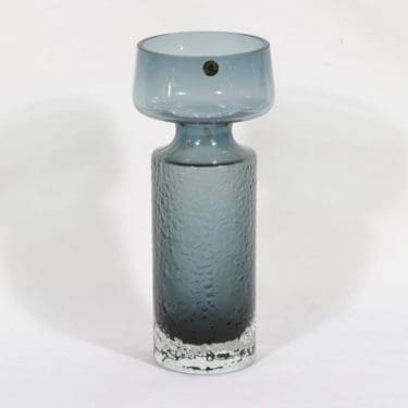 Riihimäen lasi Safari maljakko, siniharmaa, suunnittelija Tamara Aladin,