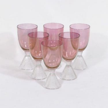 Iittala Briljant lasit, 18 cl, 6 kpl, suunnittelija Tapio Wirkkala, 18 cl, hohtomaalattu
