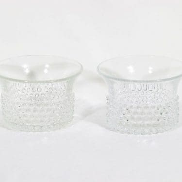 Nuutajärvi Näppyläkulho kulhot, kirkas, 2 kpl, suunnittelija Saara Hopea,