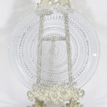 Nuutajärvi Kastehelmi lautanen, kirkas, suunnittelija Oiva Toikka,