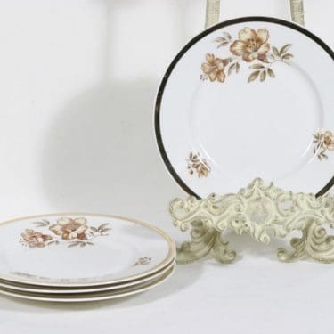 Arabia Myrna leivoslautaset, 4 kpl, suunnittelija Olga Osol, siirtokuva