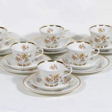 Arabia Myrna kahvikupit, 6 kpl, suunnittelija Olga Osol, siirtokuva