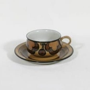 Arabia Kalevala teekuppi, signeerattu, suunnittelija Peter Winquist, signeerattu, serikuva