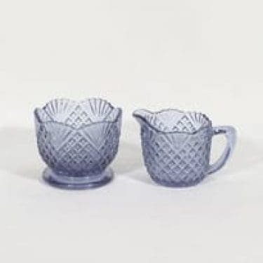 Nuutajärvi sokerikko ja kermakko, siniharmaa, suunnittelija ,