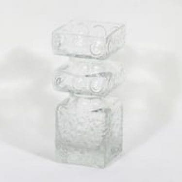 Riihimäen lasi Kehrä maljakko, kirkas, suunnittelija Tamara Aladin,