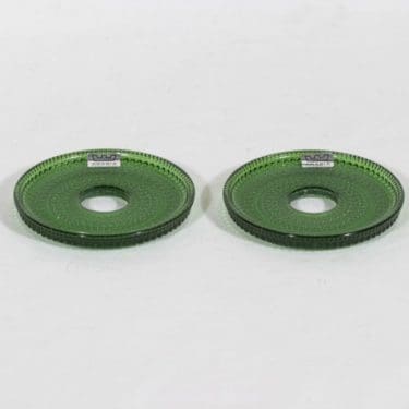 Nuutajärvi Kastehelmi kynttilämansetit, vihreä, 2 kpl, suunnittelija Oiva Toikka,