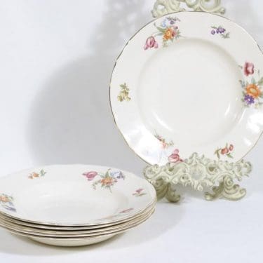 Arabia Kesäkukka lautaset, syvä, 6 kpl, suunnittelija , syvä, siirtokuva