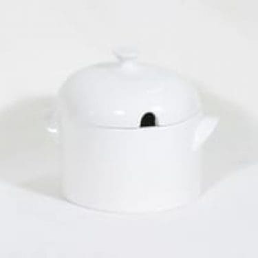 Arabia Paratiisi liemimalja, valkoinen, suunnittelija Birger Kaipiainen,