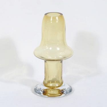 Riihimäen lasi Puisto maljakko, amber, suunnittelija Ulla-Maija Vikman,