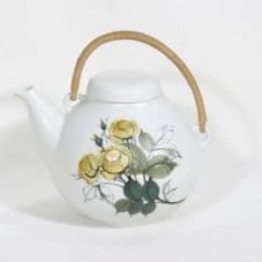 Arabia Kukka teekannu, käsinmaalattu, suunnittelija , käsinmaalattu, signeerattu