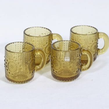 Riihimäen lasi Grapponia kupit, 10 cl, 4 kpl, suunnittelija Nanny Still, 10 cl