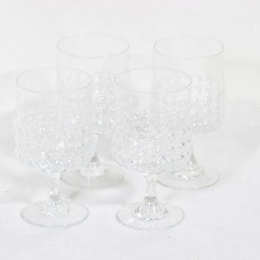 Riihimäen lasi Grappo lasit, kirkas, 4 kpl, suunnittelija Nanny Still,