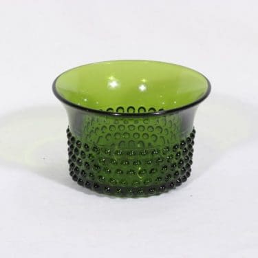 Nuutajärvi Näppyläkulho kulho, vihreä, suunnittelija Saara Hopea,