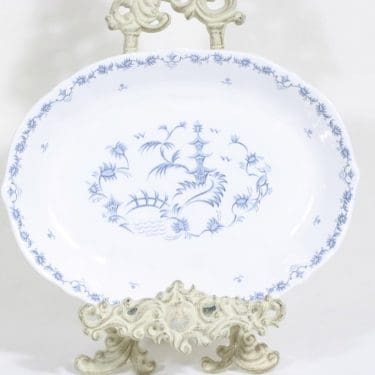 Arabia Mahjong vati, suunnittelija , soikea, kuparipainokoriste, art deco