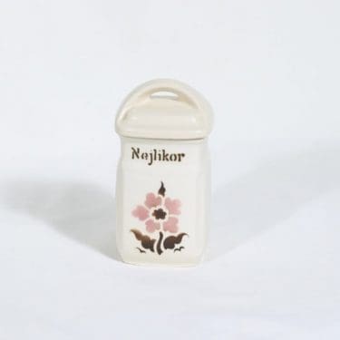 Arabia EB1 maustepurkki, kukkakuvio, suunnittelija , kukkakuvio, pieni, puhalluskoriste