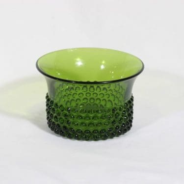 Nuutajärvi Näppyläkulho kulho, vihreä, suunnittelija Saara Hopea,
