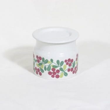 Arabia Pomona purnukka, puolukka, suunnittelija Raija Uosikkinen, puolukka