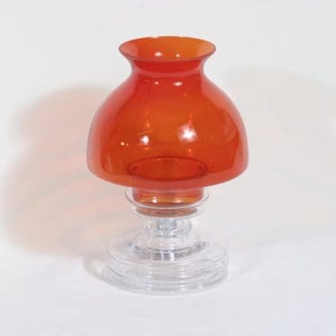 Riihimäen lasi Apollo kynttilälyhty, punainen, suunnittelija Nanny Still,
