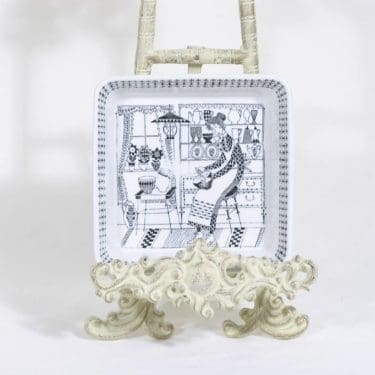 Arabia Emilia vihannesastia, suunnittelija Raija Uosikkinen, pieni, kuparipainokoriste