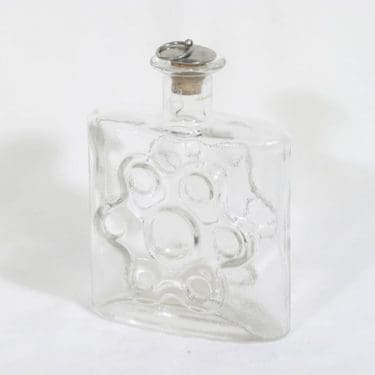 Riihimäen lasi Paukkuraura koristepullo, kirkas, suunnittelija Erkkitapio Siiroinen,