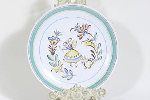 Arabia Talonpoika plate, hand-painted, designer Svea Grankund