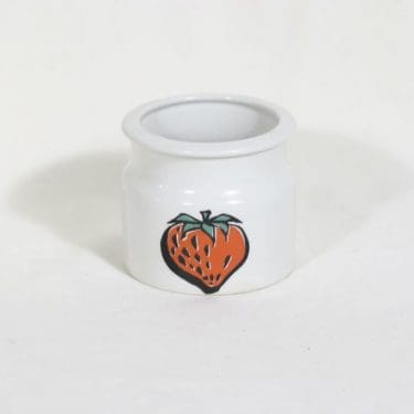 Arabia Tutti frutti purnukka, mansikka, suunnittelija Ulla Procope, mansikka