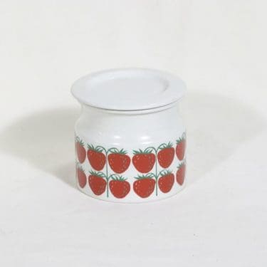 Arabia Pomona purnukka, mansikka, suunnittelija Raija Uosikkinen, mansikka