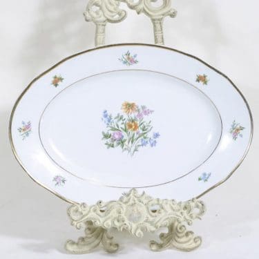 Arabia AS vati, kukkakuvio, suunnittelija , kukkakuvio, soikea, siirtokuva