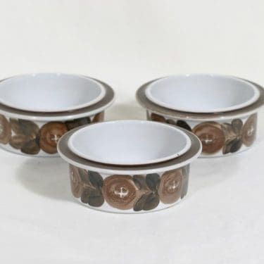 Arabia Rosmarin kulhot, käsinmaalattu, 3 kpl, suunnittelija Ulla Procope, käsinmaalattu, pieni, signeerattu