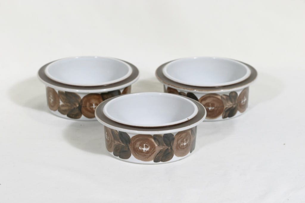 Arabia Rosmarin kulhot, käsinmaalattu, 3 kpl, suunnittelija Ulla Procope, käsinmaalattu, pieni, signeerattu